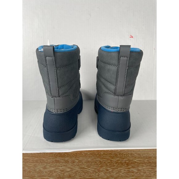 CARTER'S Deltha toddler snow boots, grey/blue, size 11M - Picture 5 of 8